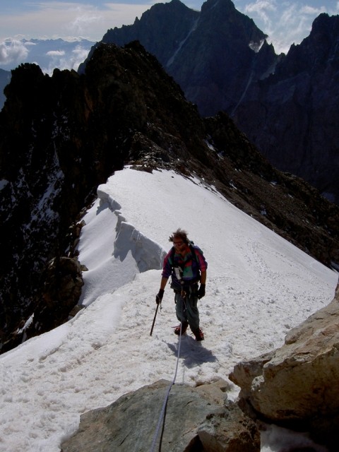 Coolidge-Iris avant de prendre pied sur l'arete est