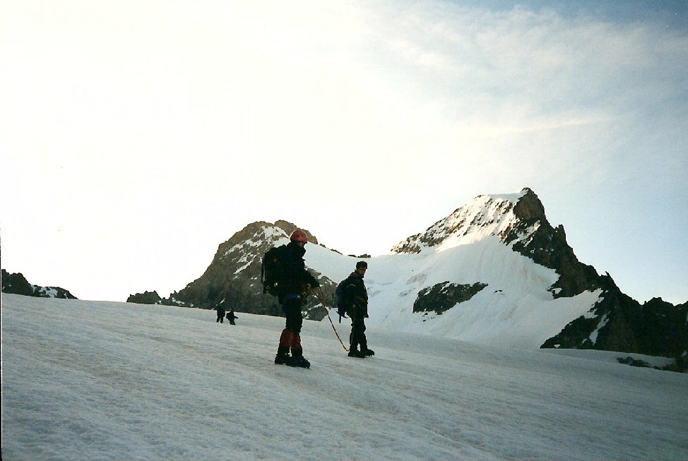 Sur le glacier de la selle