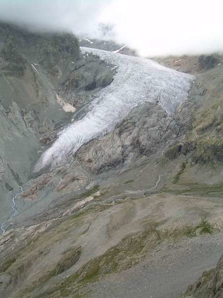 Le glacier Blanc depuis la tête du Vallon.
