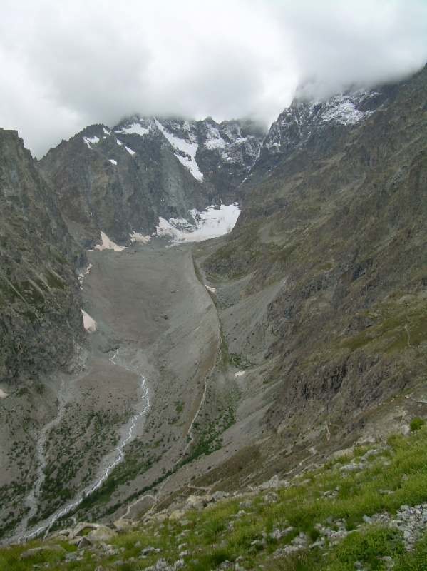 Le glacier Noir depuis la tête du Vallon.