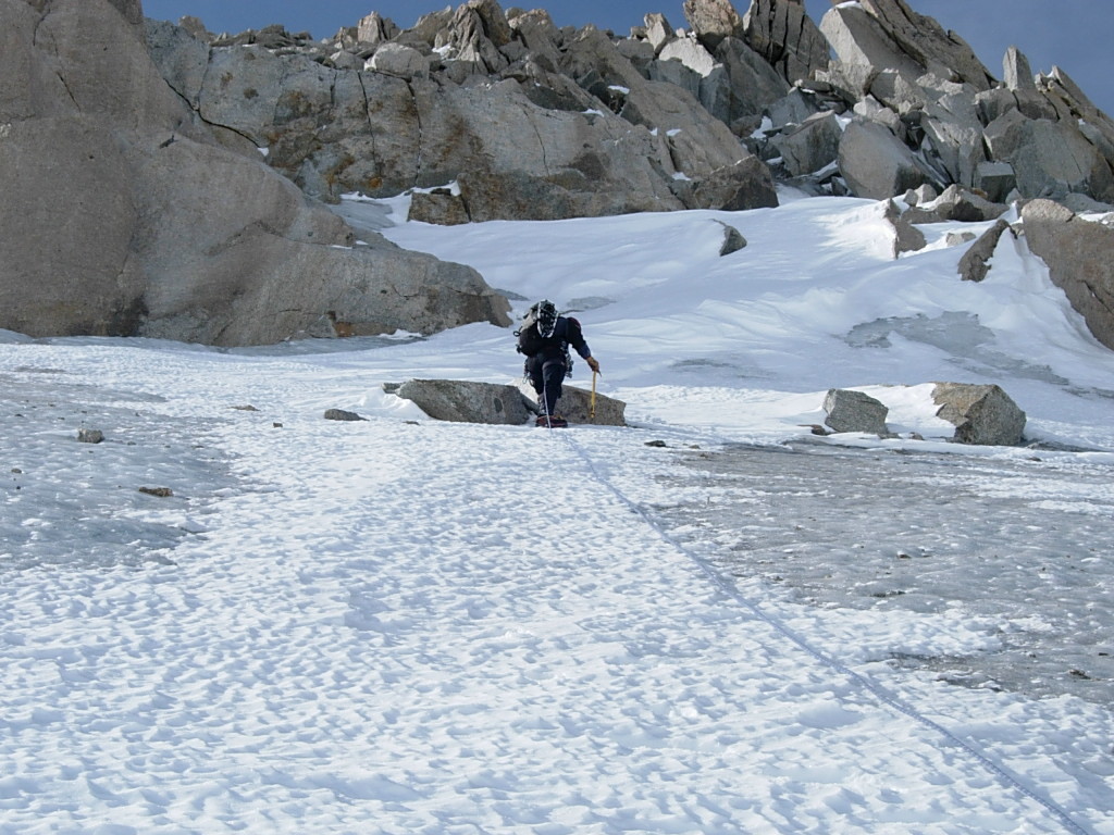 l'ascension de notre guide : FRANCK GUILLOT