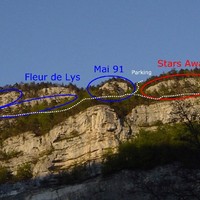 Accès au secteur "Stars Away" à Plagne, Suisse