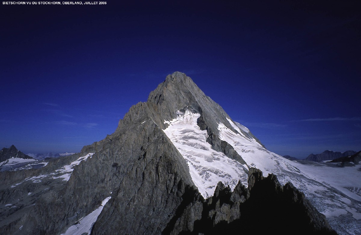 Bietschhorn vu de l'arête sud du Stockhorn