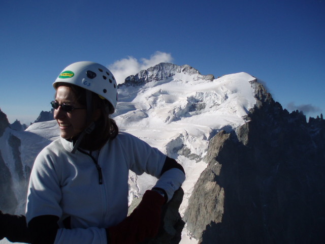 sommet de roche faurio, vue sur le dôme et la barre des ecrins