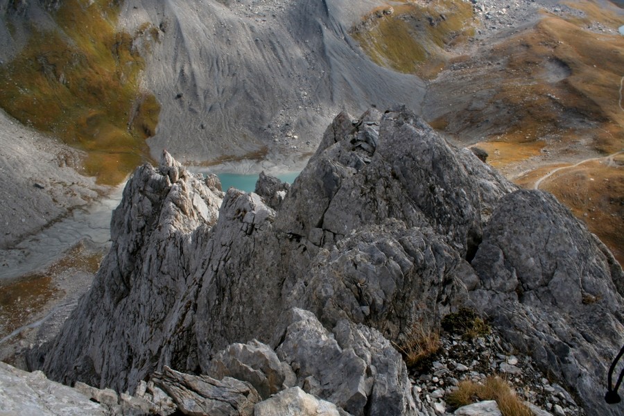 Perspective (2) sur l'arête E de l'aiguille de la Vanoise