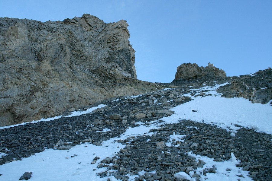 Dans la pente du col de la Parrachée