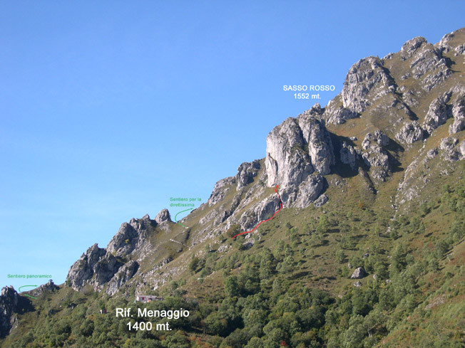 Avvicinamento al Sasso Rosso