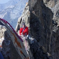 Assis sur l'arête de la Vanoise