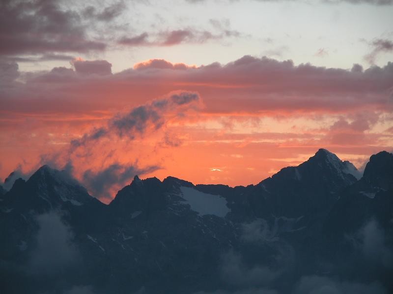 Coucher de soleil depuis Albert Ier