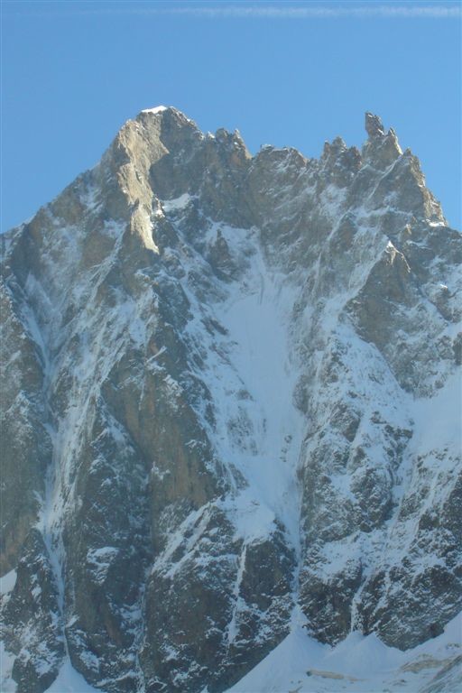 couloir mayer dibona vu de la moraine