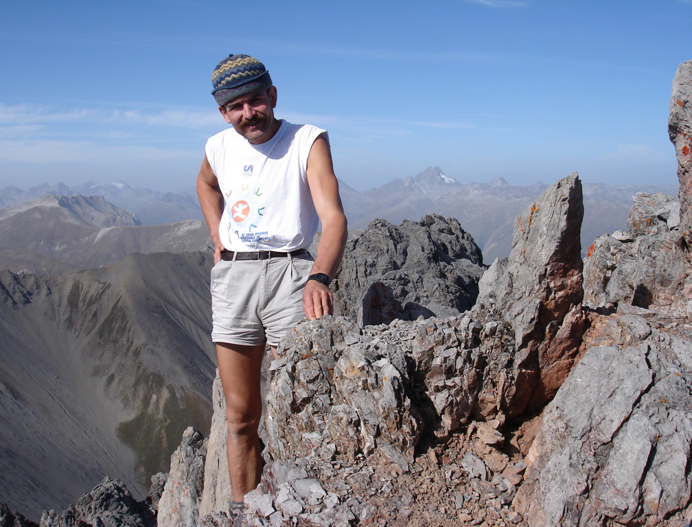 Giuseppe el casee de Trunela, en scima al Piz Saliente 3048 m.