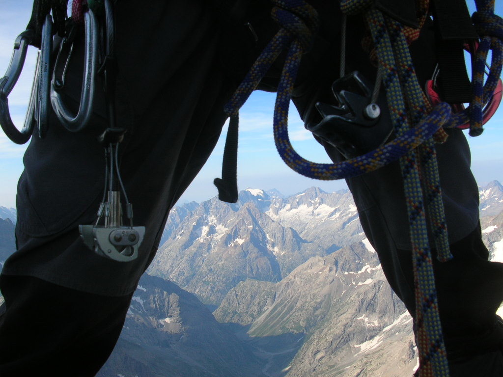Max sur les arêtes de la Meije