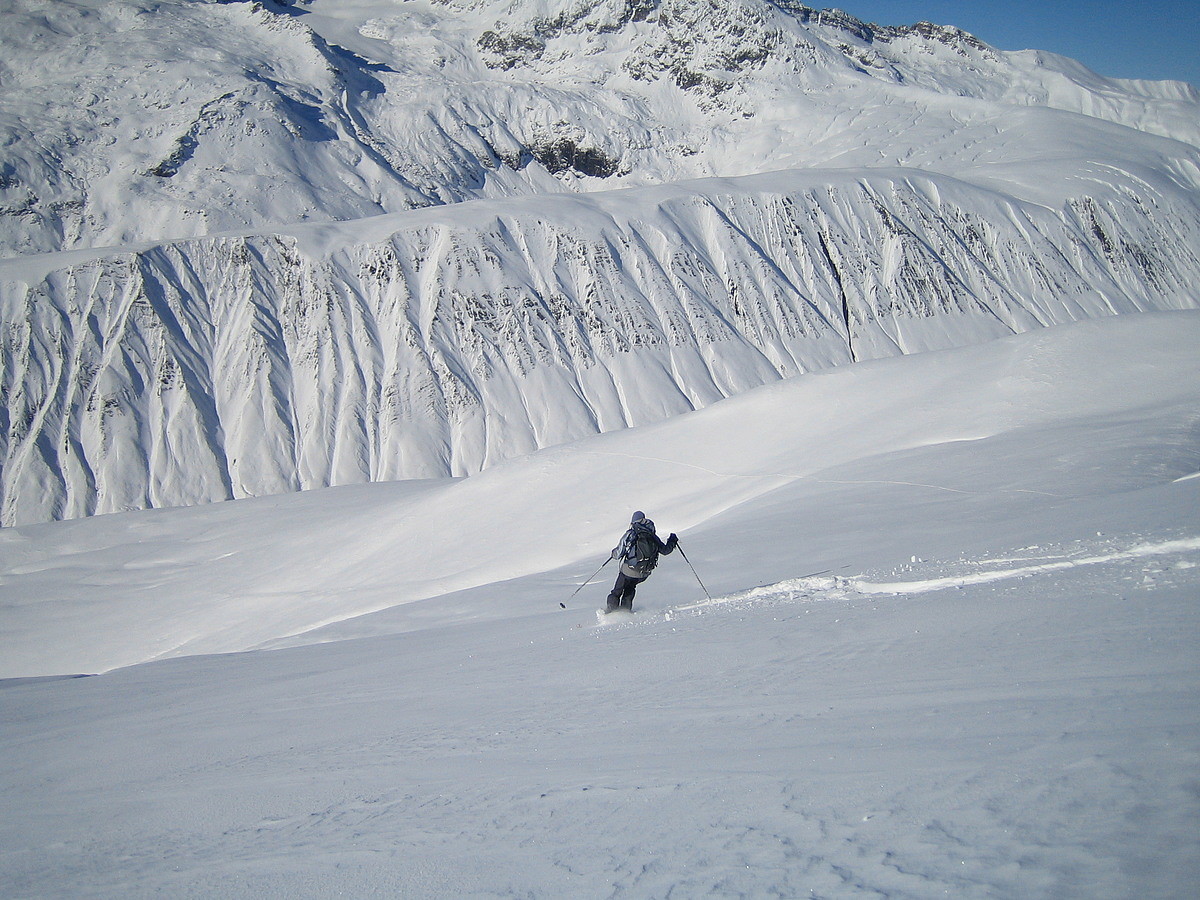 En versant WNW de la Pointe Pissette