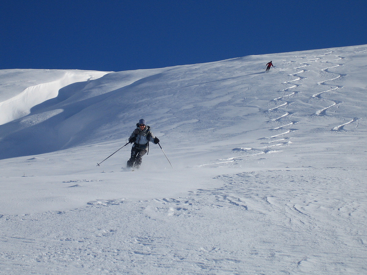 En versant WNW de la Pointe Pissette