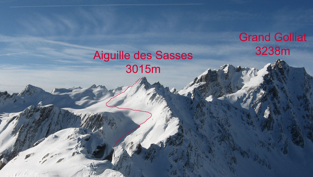 Aiguille des Sasses, parte finale