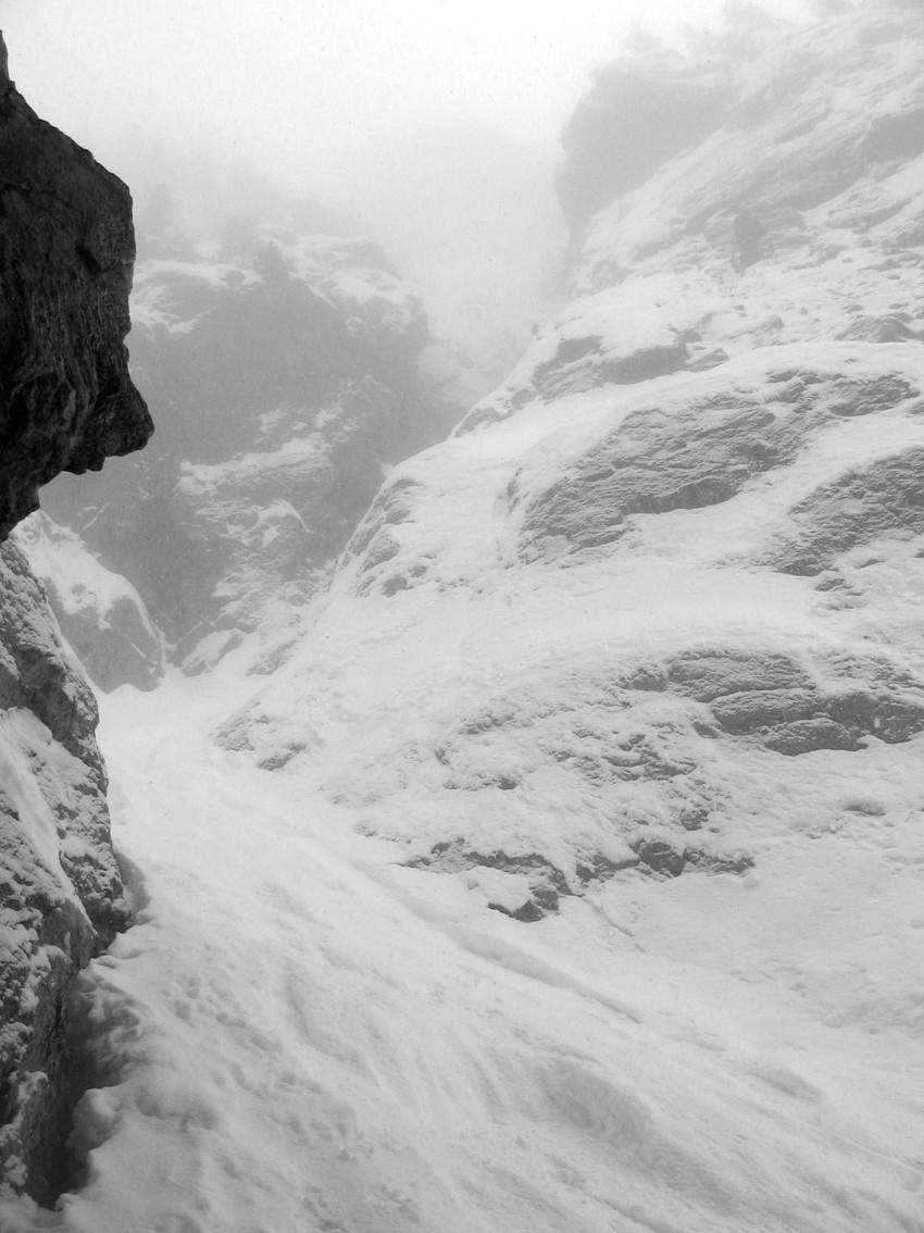 couloir Nathalie en face ouest du Pélago
