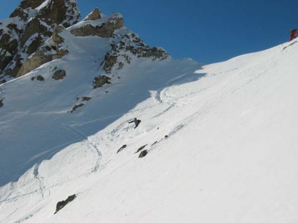 Scendendo dal passo Grandinagia versante est