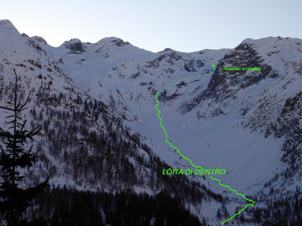 La Löita di Dentro vista nei pressi dell'Alpe di Pesciora.