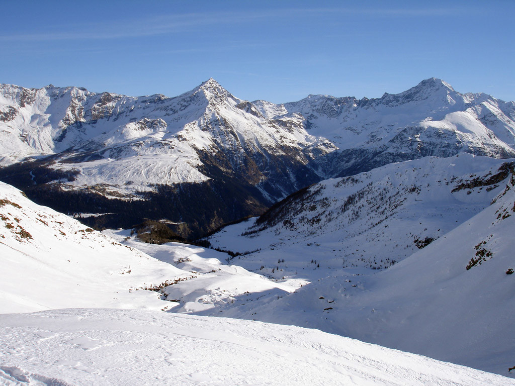 La conca di San Sisto, durante la salita al Piz della Sancia 2714 m.