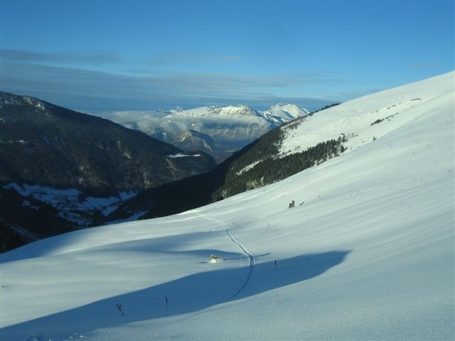 trace de montée à la Carmélite
