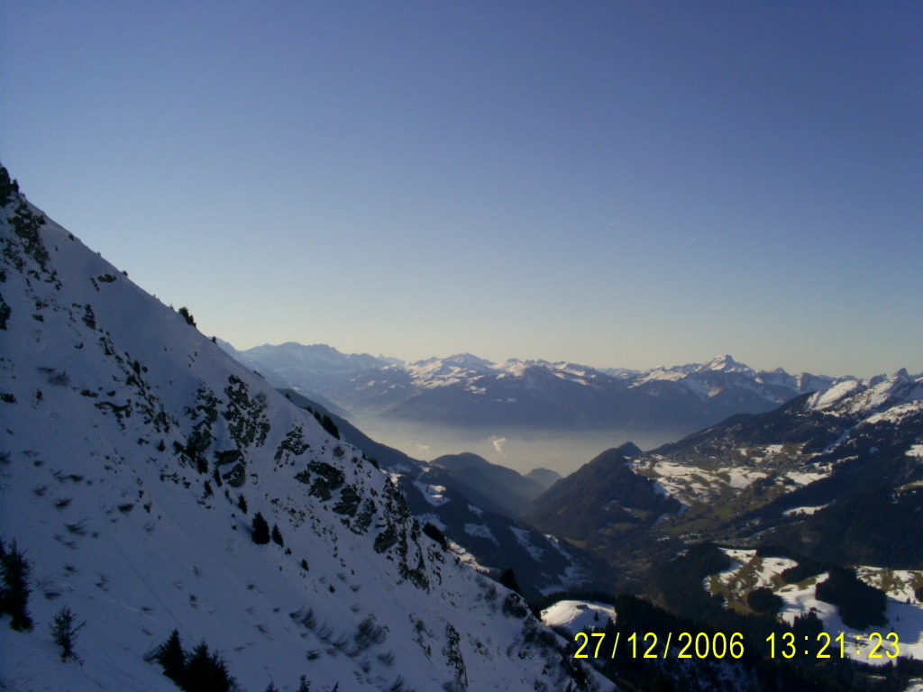 Vue depuis l'arête E