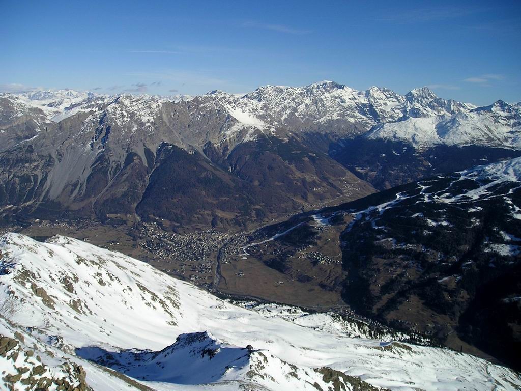 Bormio visto dalla vetta Del Corno di S Colombano
