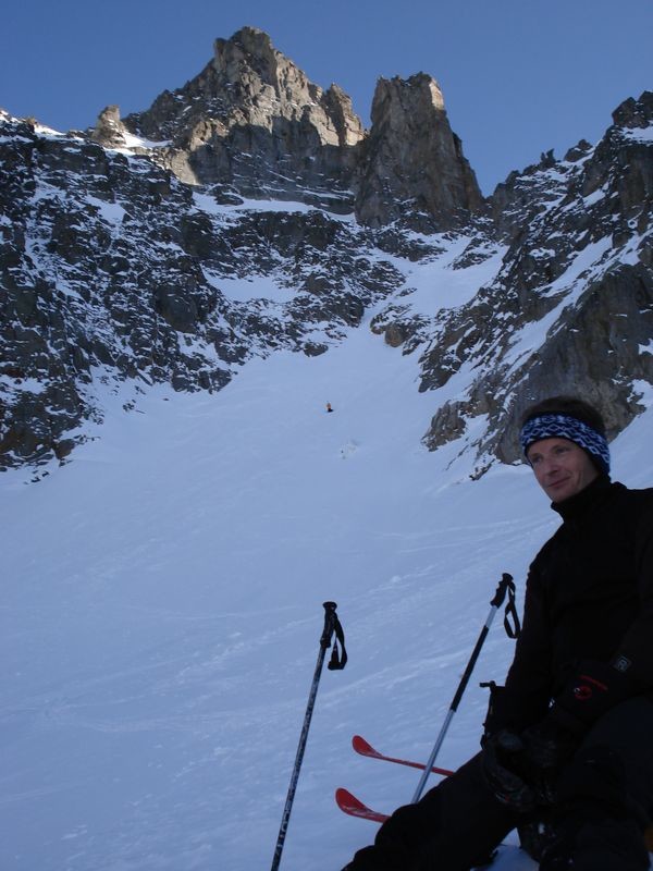 Au pied du couloir NW sous le Col du Belvédère