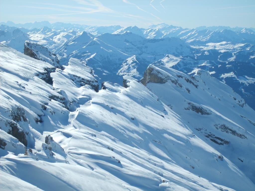 PTE. D'ANTERNE - VUE DES ARETES DEPUIS LE SOMMET