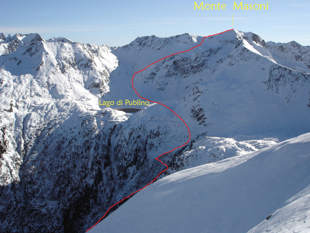 itinerario al Monte Masoni dal Lago di Publino.