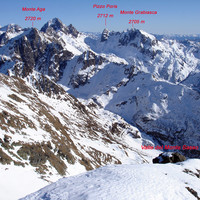 Il panorama dalla cima del Monte Masoni 2663 m verso Est.