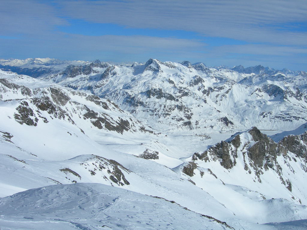 Suretta e val Loga dalla cima di val Loga