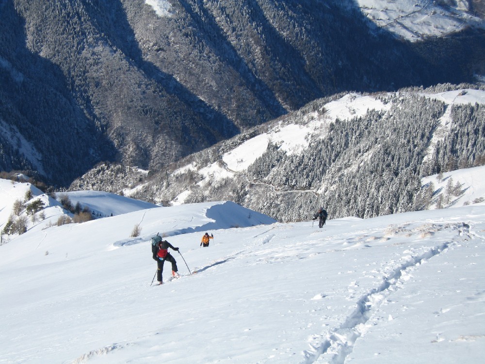 Sul tratto finale tra cresta e versanrte SE