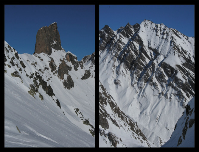 Col de la Charbonnière - vue sur la Pierra Menta et le Roigniais