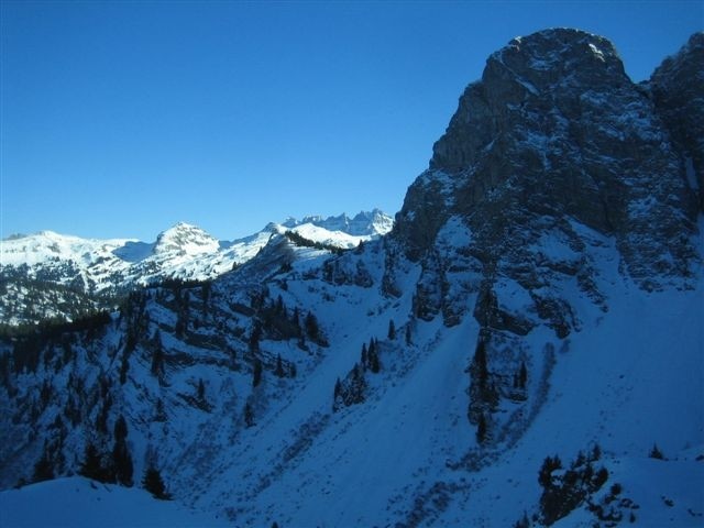 Les Dents du Midi depuis le vallon d'Ardens