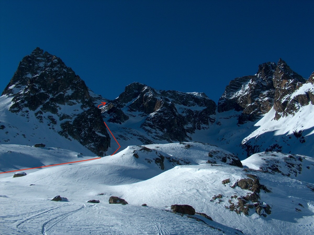 Pic d'Arsine-Col des Agneaux-Pic du Dragon-Brèche Gaspard-Pic de Chamoissière.