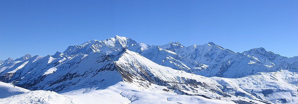 Panorama Mont Blanc depuis Mont de Vorès