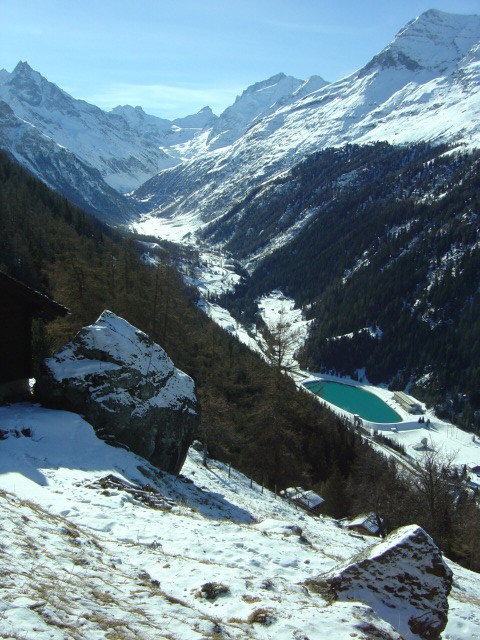 Vue sur Zinal des Mayens de Barneuza