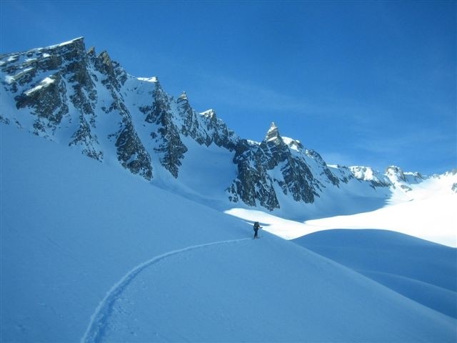 Golliat sur le glacier des Angroniettes
