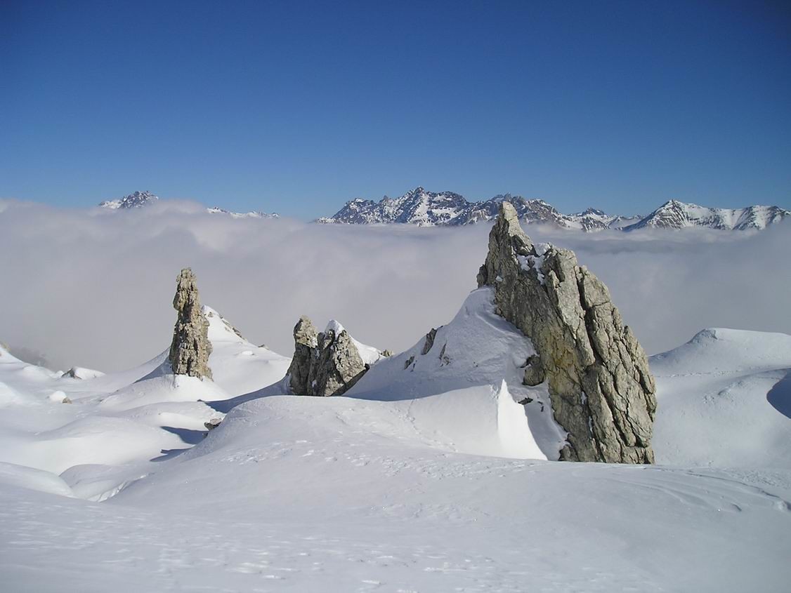 salendo alla quota 2657 del piz Cancian