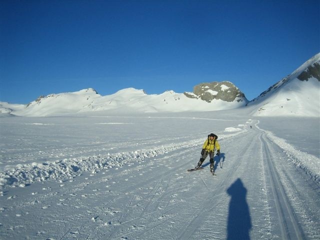 Skating sur le glacier de la Plaine Morte