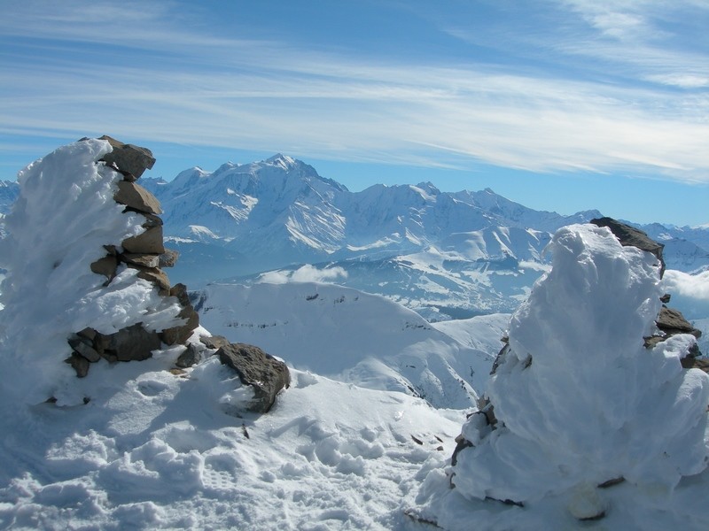 Le Mont Blanc du sommet de la Tête Pelouse