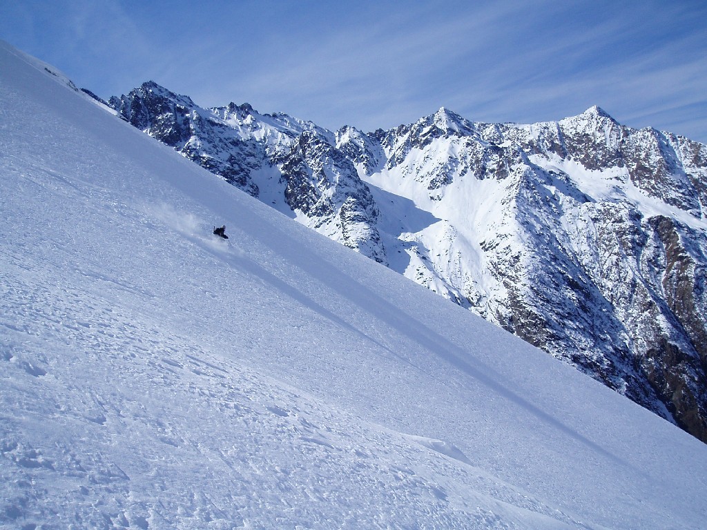 Lunghe ombre nel canalone del Druet