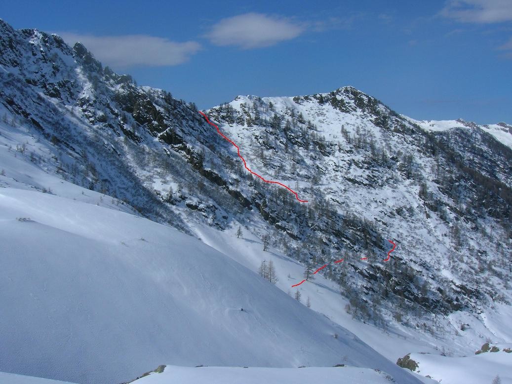 Il tratto in discesa verso la Val Bomino