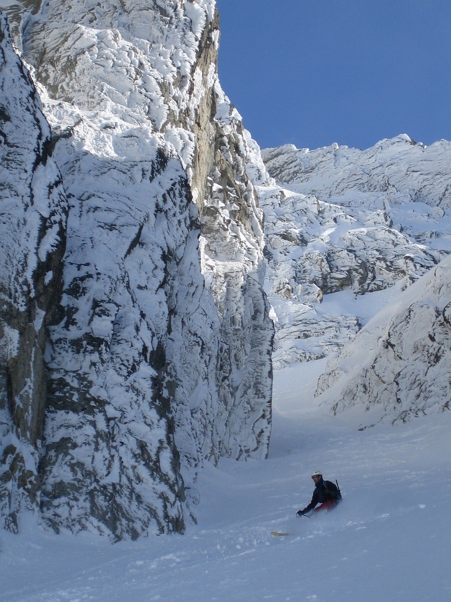 Couloir W de la Brèche de la Flachère : partie basse