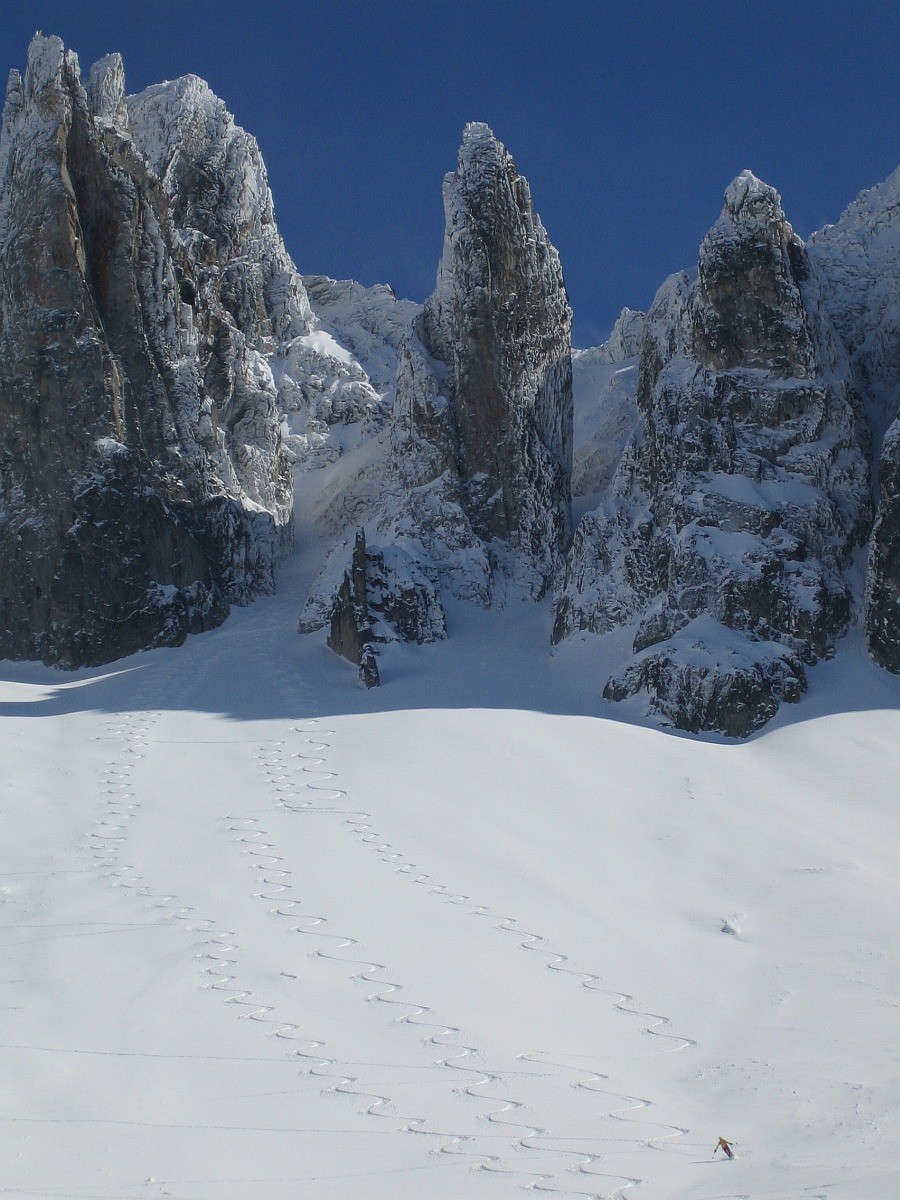 Couloir W de la Brèche de la Flachère : les Tribunes