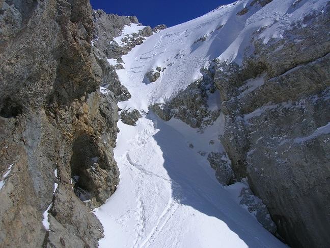 Le "passage en mixte" qui mène au sommet du Paré de Joux
