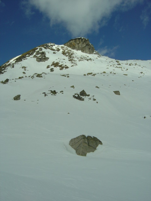 Pente finale Sud sous le sommet du Stockhorn de Binn
