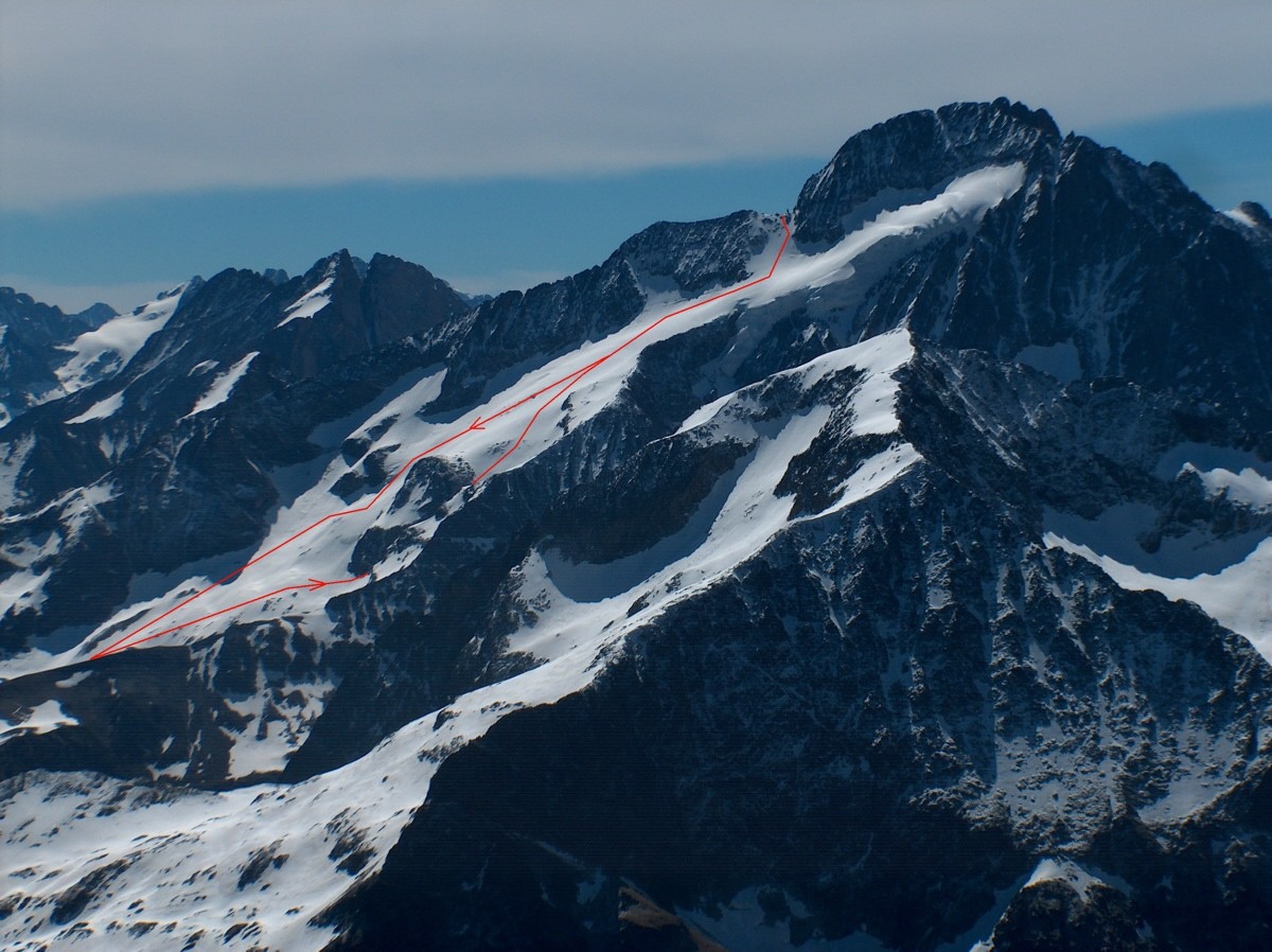 Roche de la Muzelle et Col Jean Martin depuis la Pointe de Confolant