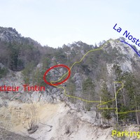Accès au secteur "Tintin" de Bonnes Fontaines, Jura  Suisse.