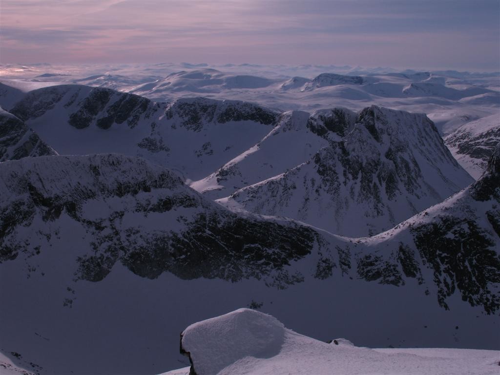 panorama du sommet du snohitta